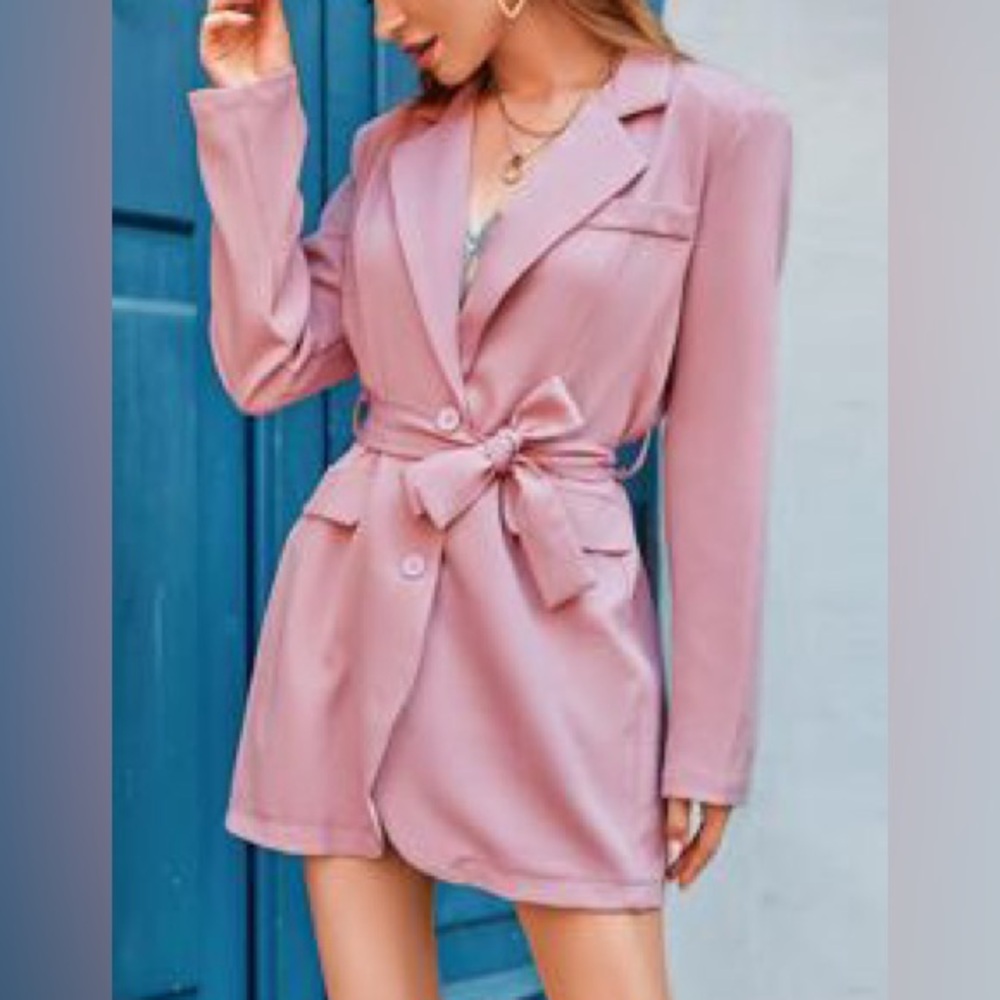 Simplee Pink Blazer Dress Sz L